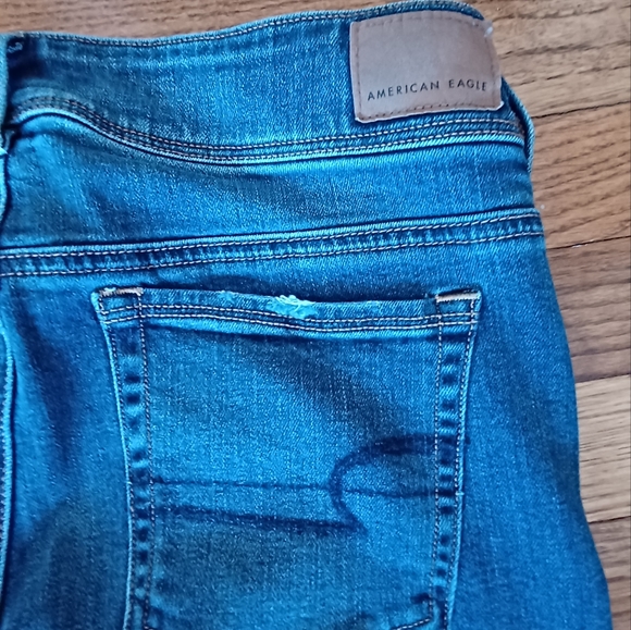 EUC American Eagle Super Stretch Kick Boot Jeans - Women's Size 10 Long - Picture 7 of 7